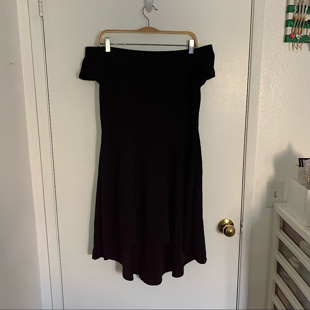 Off the shoulder high low dress